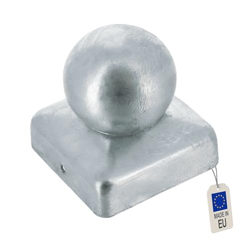 Chapeau de poteau boule zingué à visser - 90 mm