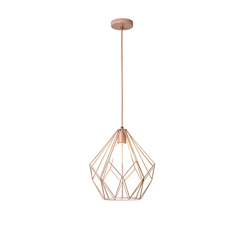 Suspension diamant rose pour éclairage de bar et de restaurant moderne