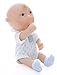 Cloveray Easter Cute Potato Baby Doll, 7 Inch Mini Baby Doll with 5 Movable Joints, Thumb-Sucking Pose, Full Vinyl Doll Gift for Kids and Collectors, Ages 3+ (Blue)