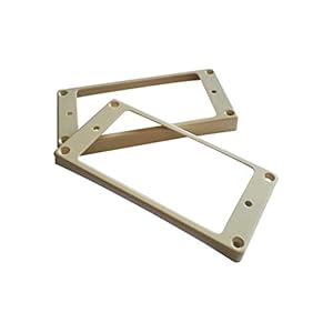 Guyker 2Pcs Pickup Mounting Rings Curved for Humbucker – Plastic Bridge and Neck Pickups Cover Frame Set Replacement for…