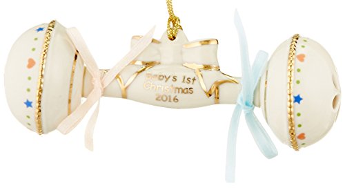 Lenox 2016 Baby's First Christmas Rattle Ornament