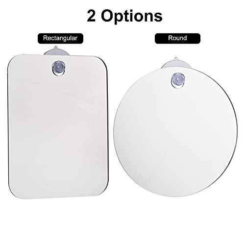 Tomshin Espelho de chuveiro para fazer a barba sem embaçamento Espelho de banheiro com sucção portát