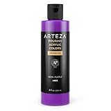 Arteza Acrylic Pouring Paint, 8 oz (236 ml), A803 Neon Purple, High-Flow Acrylic Paint, No Mixing...