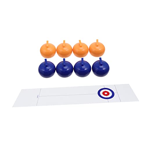 Gatuida Tischcurling Spielset Für Junge Mädchen Und Erwachsene Tragbares Lernspielzeug Teamwork Fördernd Indoor Gesellschaftsspiel Freizeit Partyspiel Weiß Kompakte