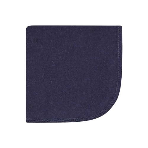 Image of Hudson Baby Unisex Baby Flannel Cotton Poly Washcloths, Blush Navy Floral 12Pk, One Size