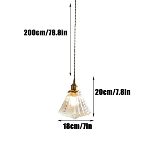 Lampe suspendue de en verre d'exception style moderne et rétro
