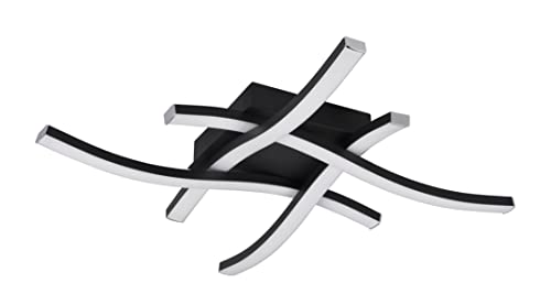 Reality Leuchten LED Deckenleuchte Route R62474432, Metall Schwarz matt, Kunststoff weiß, inkl. 4x 5 Watt LED Reality Leuchten LED Deckenleuchte Route R62474432, Metall Schwarz matt, Kunststoff weiß, inkl. 4x 5 Watt LED