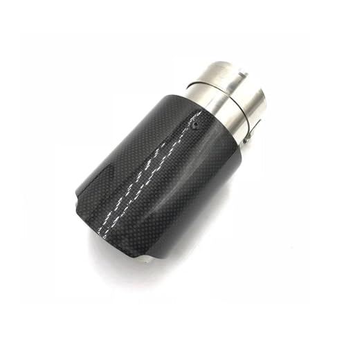 Escape de coche en fibra de carbono brillante y acero inoxidable de alta resistencia