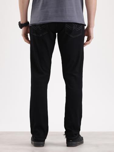 Image of WROGN Men's Cotton Stretch Jeans | Solid | Slim Fit