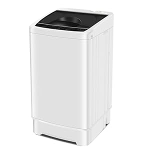 Portable Full Automatic Washing Machine, 12 lbs/1.6 Cu. Ft Washer and Spinner Combo with 8 Cycles, Large Capacity Compact Laundry Washer Spin Dryer for Apartment RV Dorm