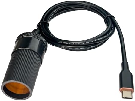 DSD TECH MagicConn SH-CP12M USB-C to 12V Cigarette Lighter Adapter for Car Recorder GPS