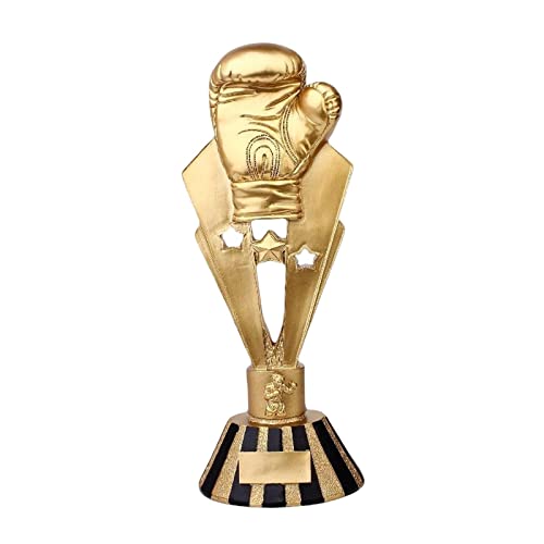 KLKCMS Troféu de boxe, luva de boxe, prêmio de boxe, estátua altamente detalhada, colecionável, para