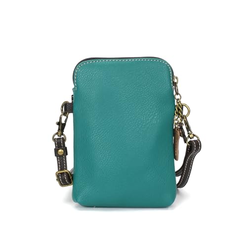 Image of CHALA Dog Collection Cell Phone Crossbody Purse-Women PU Leather /Canvas Multicolor Handbag with Adjustable Strap