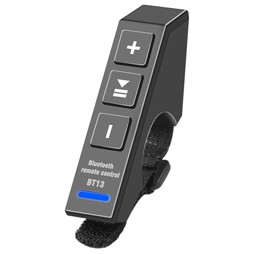 Kabellose Bluetooth-Media-Taste, Lenkradfernbedienung f&uuml;r Auto, Fahrrad, Motorrad, Lenker, wiederaufladbar, IP67, wasserdicht, kabellose Lenker-Fernbedienung, kompatibel mit iPhone/Android