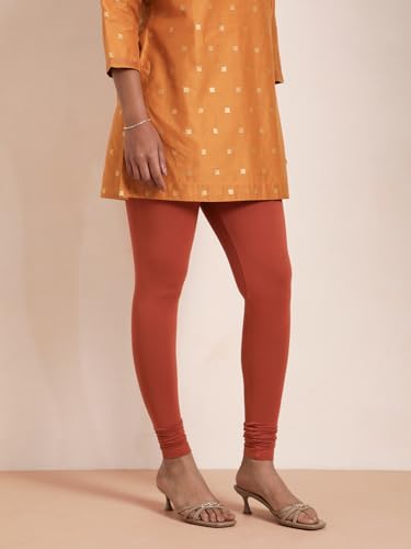 Image of TWIN BIRDS Tailored Cut and Classic Fit Super Stretchable Elastane Fabric Churidar Leggings for Women