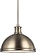 Sea Gull Lighting 65086-848 Pratt Street Metal Pendant, 2-Light 150 Total Watts, Satin Bronze