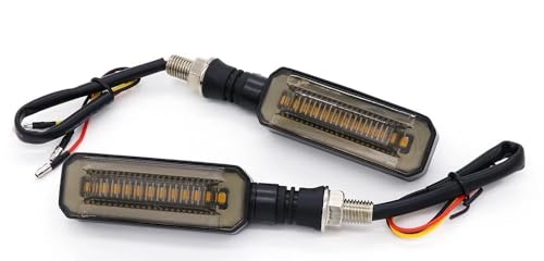 Luz trasera de motocicleta con 2 indicadores de señal giro ámbar y freno universal