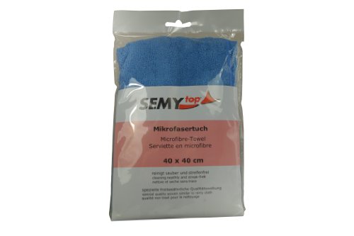 Preisvergleich Produktbild Semy Top - Mikrofasertuch 40 x 40 cm Einzelverpackt blau