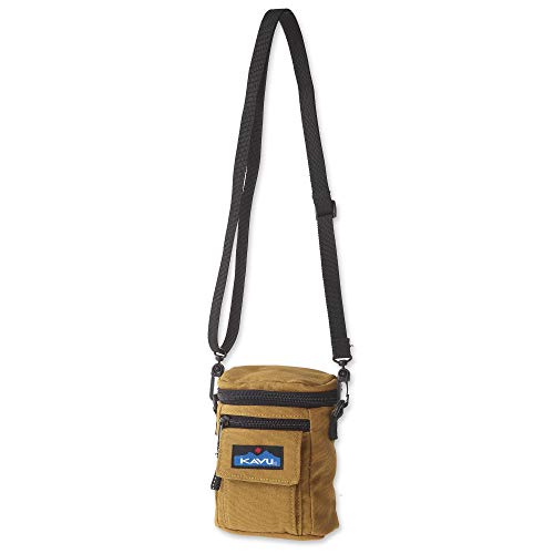 KAVU Hobart Satchel Fleece Lined Cross Body Bag Fanny Pack - Tobacco