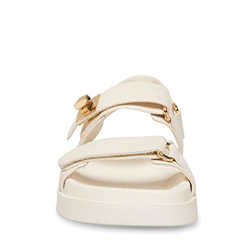 Steve Madden Steve Madden Women's Mona Sandal, Bone Leather, 8