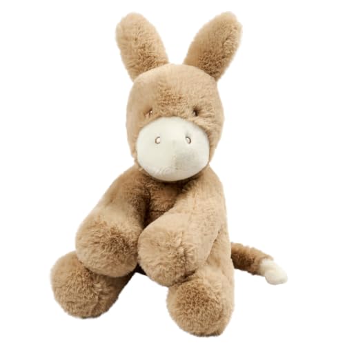 Peluche âne Loulou Nattou 30 cm doudou bébé cadeau naissance caramel
