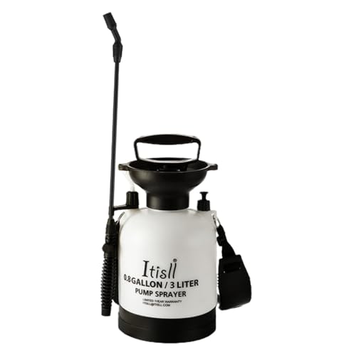 Brfveob 噴霧器 蓄圧式 肩掛け式 小型 ベルト付 軽量 霧吹き 虫除け 消毒 散布 ガーデン噴霧器 手動 蓄圧式 3L5L8L 大容量 携帯便利 害虫駆除 雑草対策 農薬散布 消毒 殺虫剤 除草 家庭菜園 ガーデニング (3L,グラスファイバースプ