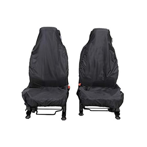 Car Seat Covers Heavy Duty Black Waterproof Car Seat Covers / Protectors - 2 x Fronts Cover