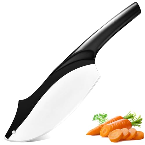 VGTEN 菜切り包丁 切片刀 中華包丁 刃渡り185mm 両刃 食洗い機に対応 炭素鋼 430ステンレス鋼 肉、野菜、魚に対応 家庭 料理初心者向け