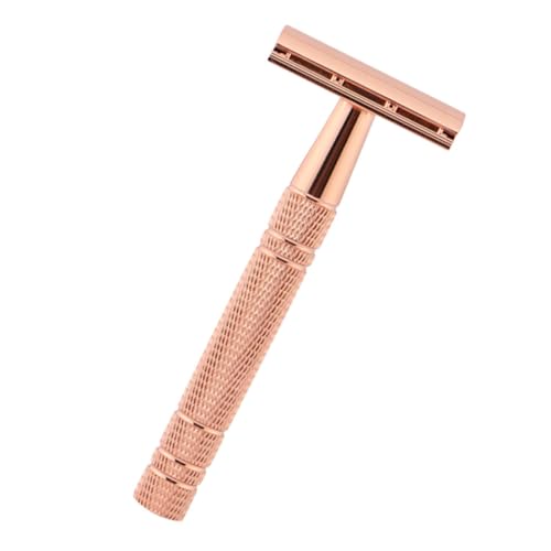 NOLITOY Retro Style Manual Shaver Razor Safety Razor for Men Beard Body Hair Short Hair Eyebrow Sturdy Metal Construction Comfortable Grip