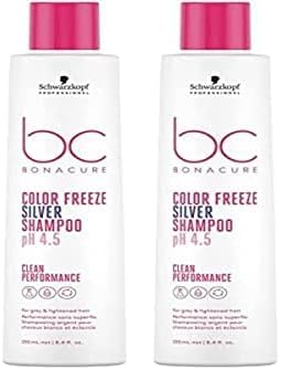 Schwarzkopf BC Color Freeze Silver Shampoo pH 4,5 - szampon do włosów farbowanych 250ml (Paquete de 2)