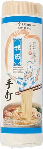 Jinmailang Ramen Nudeln 1kg - Authentische chinesische Instantnudeln in 4 Min | Perfekt für Suppen & Wokgerichte Weizennudeln ohne Zusatzstoffe Schnell mit Kajal
