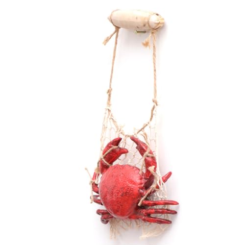 Pendentif en résine crabe réaliste rouge pour décoration murale