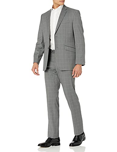 Perry Ellis Men's Slim Fit Suit with Hemmed Pant