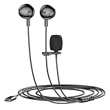 Microphone de diffusion : capturez et partagez votre voix avec ce microphone USB Lavalier. Il dispose de deux écouteurs et d'un design de microphone qui garantit que votre voix est claire et bruyante.