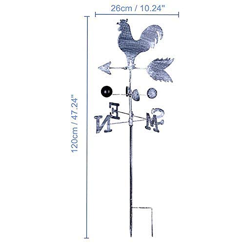 Amazon.co.jp: 伝統的なオンドリ風見鶏アイアンコック風向計風速方向