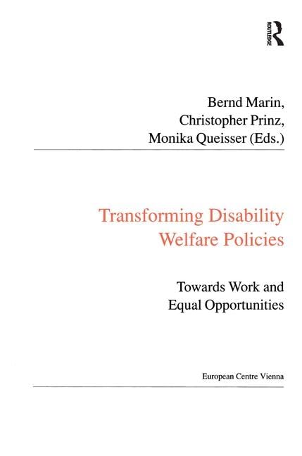 Buy Transforming Disability Welfare Policies: Towards Work And Equal Opportunities (Public Policy and Social Welfare) — BookShops.in