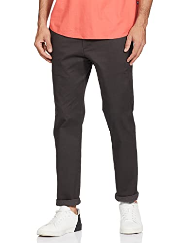 Image of Marks & Spencer Mens Solid Mid Rise Slim Fit Chinos