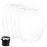 WJUAN 5 Stück Farbsiebbeutel 2 Gallone 100 Mesh Nylon Filterbeutel, Weiß
