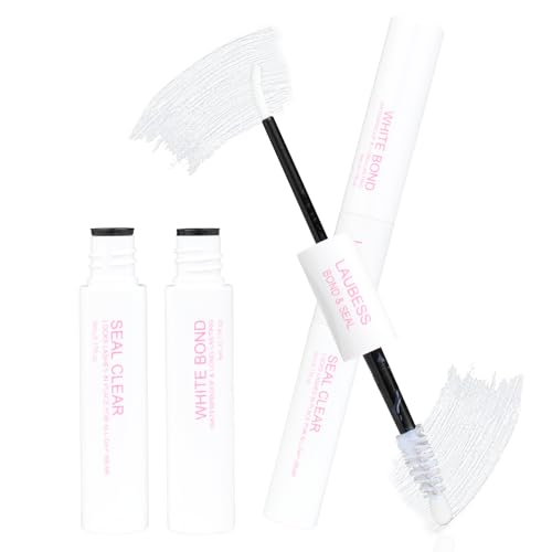 Image of Lash Glue for Eyelash Clusters LAUBESS 2 in 1 Lash Bond and Seal Waterproof Lash Cluster Glue 10ml Adhesive Eyelash Glue Home Use Strong Hold 72H