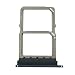Produktbild jbTec Dual SIM-Tray Karten-Halter kompatibel mit Huawei Mate 20 - Slot Schlitten Card Rahmen Simkarte, Farbe:Schwarz