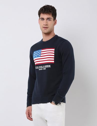 Image of U.s.Polo Association Men's Brand Patterned Knit Regular fit Sweater