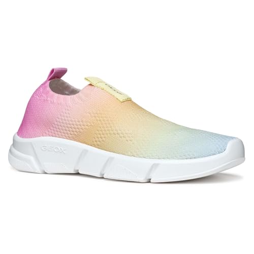 Geox J ARIL Girl E Sneaker, Multicolor, 36 EU