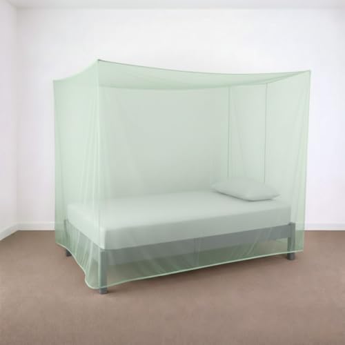 Image of Yuvraz Mosquito Net for Bed | Foldable & Breathable Bed Net with Strong Mesh | All-Round Protection from Mosquitoes, Flies & Insects Ideal for Double /Single Bed (Green, 3 * 6.5 ft)