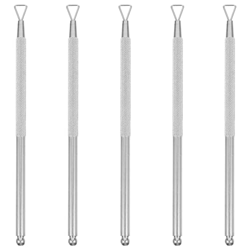 IWOWHERO Ticket Scratch off Tool Nail Art Gel Pusher 5pcs Manicure Accessories Kit