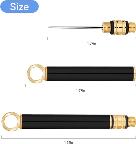 Image of Titanium Toothpick Holder, Portable 3 PCS Metal Toothpicks for Teeth, Mini Reusable Stainless Steel Toothpick Pocket Toothpicks for Home Outdoor,Black