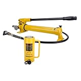 Hydraulic Jack 10T with Hand Pump and Automatic Retraction, 150mm Stroke, Ideal for Bridges, Machinery, Steel, and Industrial Use