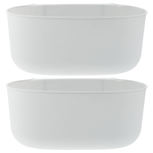 Uonlytech 2 pièces Poubelle Suspendue Plastique pour Armoire Cuisine Lot de Bacs Accrochables Gain de Place Collecteur Déchets Murale pour Petites Cuisines Installation Facile et Nettoyage