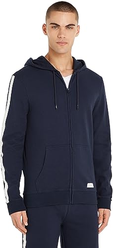 Tommy Hilfiger Sudadera Hombre con Cremallera y Capucha, Azul (Desert Sky), S