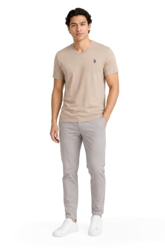 Image of U.S. Polo Assn. Men's Solid V‑Neck T-Shirt