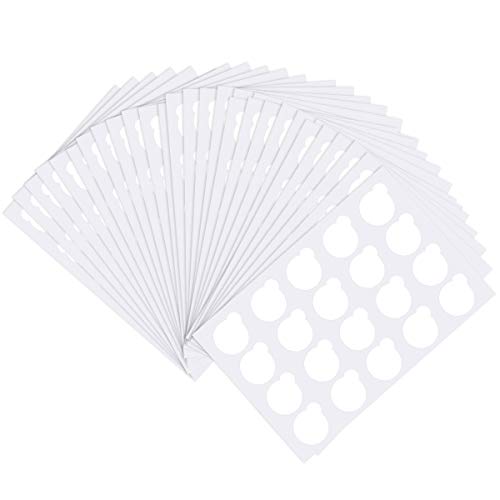 Preisvergleich Produktbild 500 Stück Lash Holder für Wimpernkleber, Wimpernkleberhalter Palette Aufkleber Papier für Wimpernverlängerung, Klebepads Wasserfest für Wimpernhalter Ring Silikon Glas